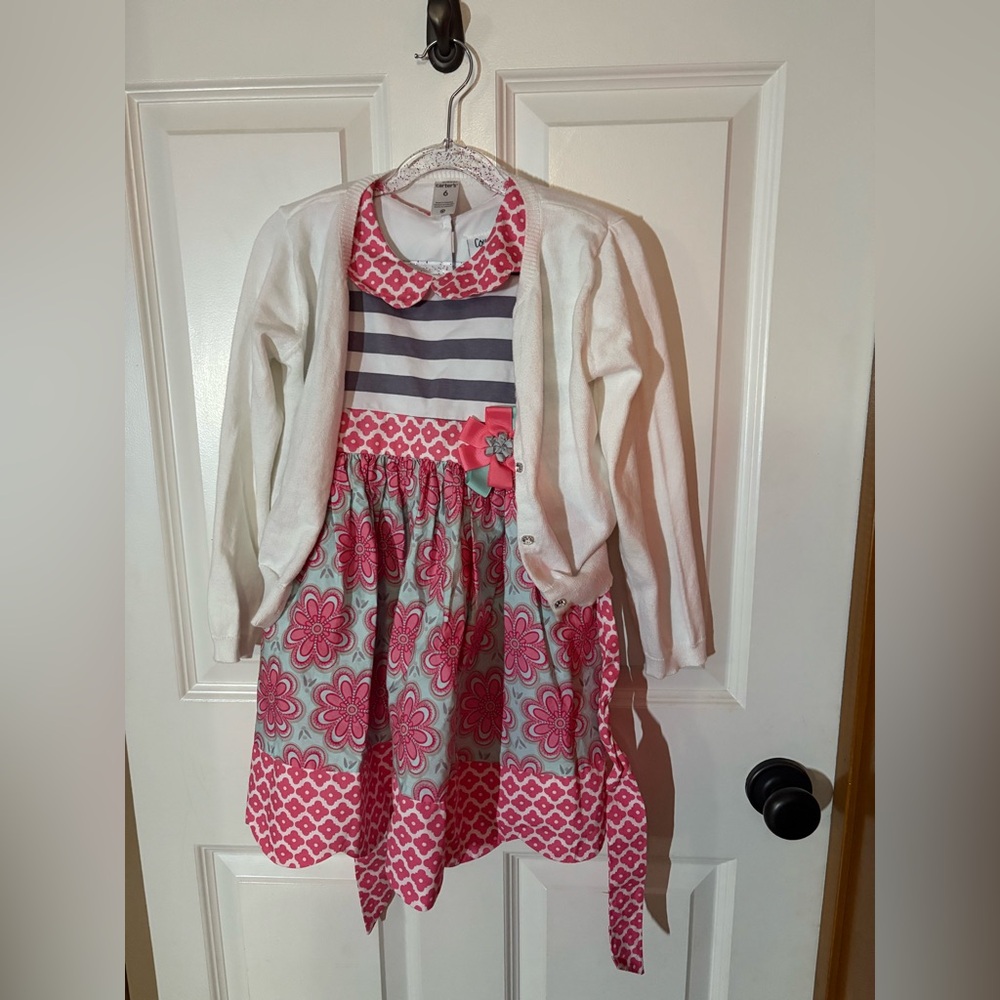 Girl’s Carter’s Dress and Cardigan size 6